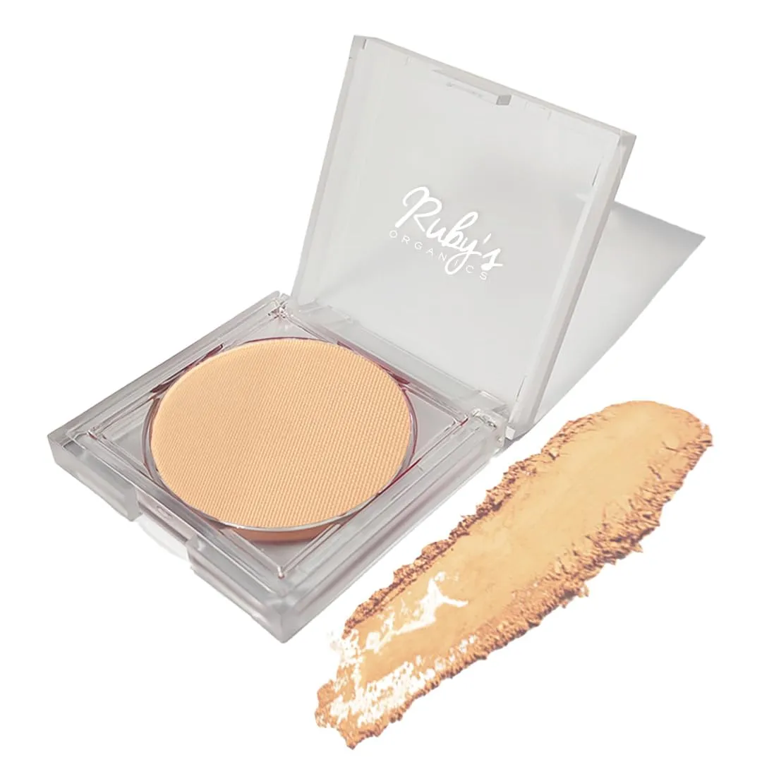 RUBY'S ORGANICS Compact Setting Powder Matte Complexion with SPF for Women, Absorbs Oil, Conceals & Gives Radiant Skin, Improves Skin Texture, Cruelty Free, Vegan & Paraben Free - Shade SP2, 9g