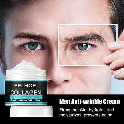 SBGM EELHOE Collagen Cream for Men, Men's Age Rewind Wrinkle Moisturizing Gel, Men's Anti Age Wrinkle Cream, Skin Firming