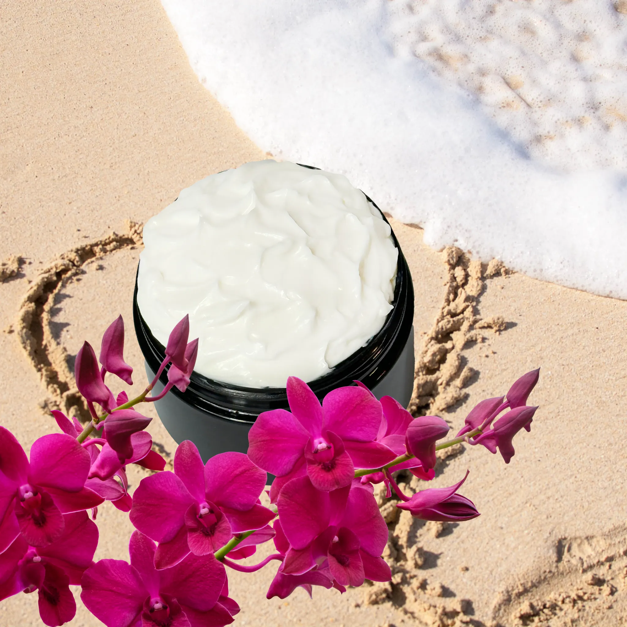 Seaside Orchid Organic Moisturizing Body Lotion Shea Cocoa Butter 4 oz