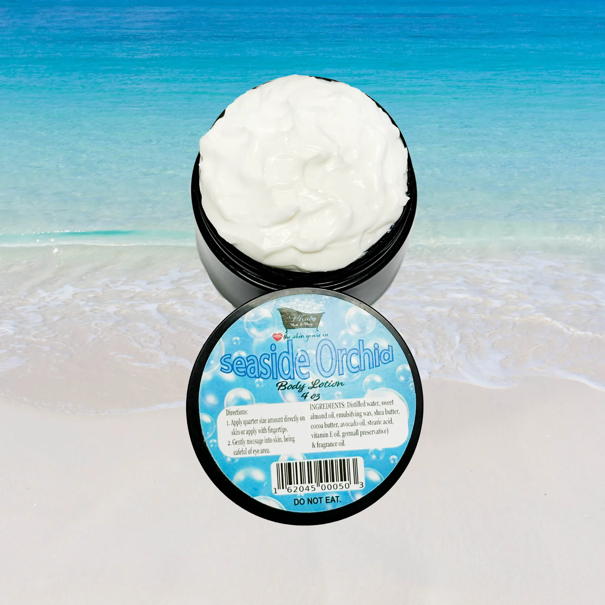 Seaside Orchid Organic Moisturizing Body Lotion Shea Cocoa Butter 4 oz