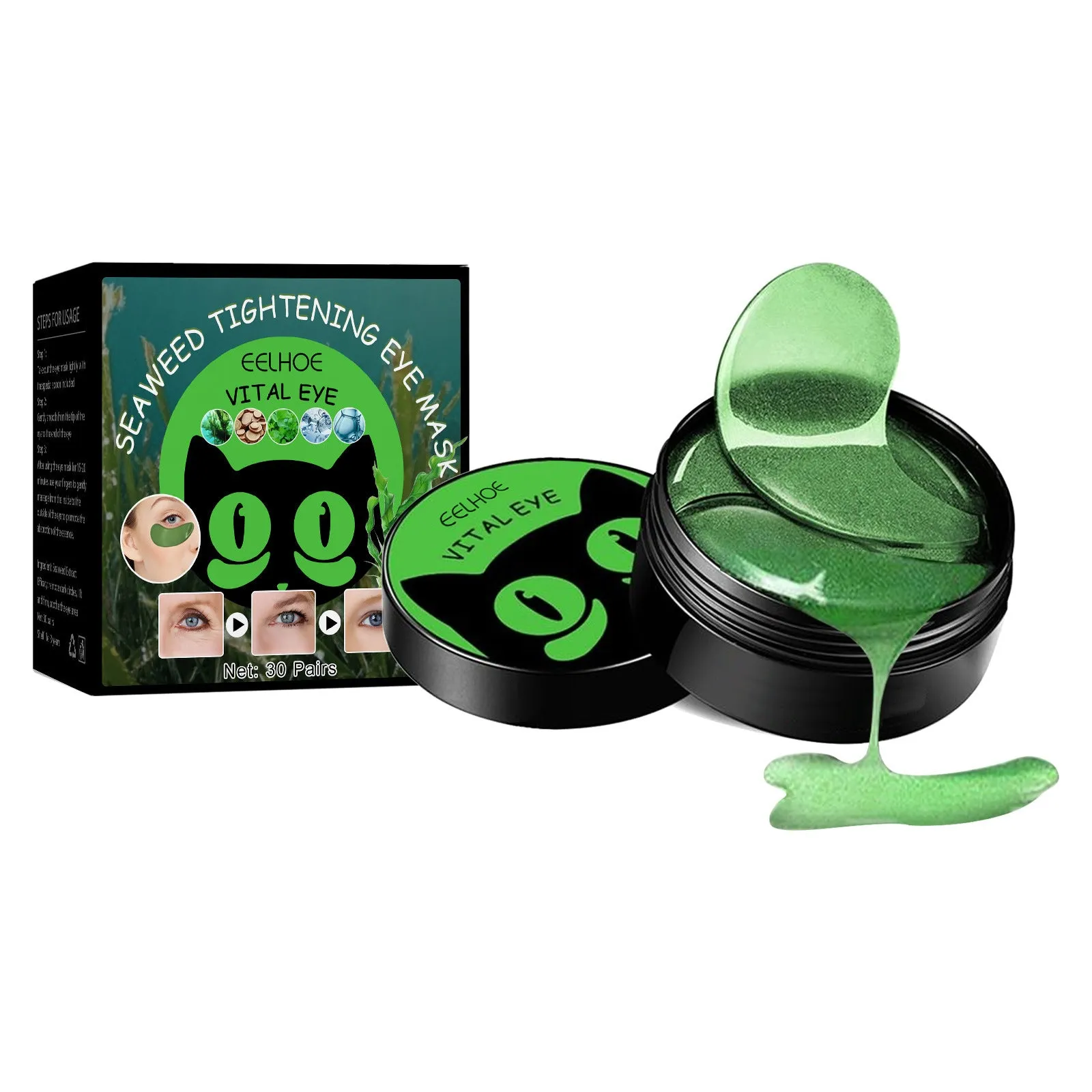 Seaweed Firming Eye Mask Fading Lifting Fine Lines Around Eyes