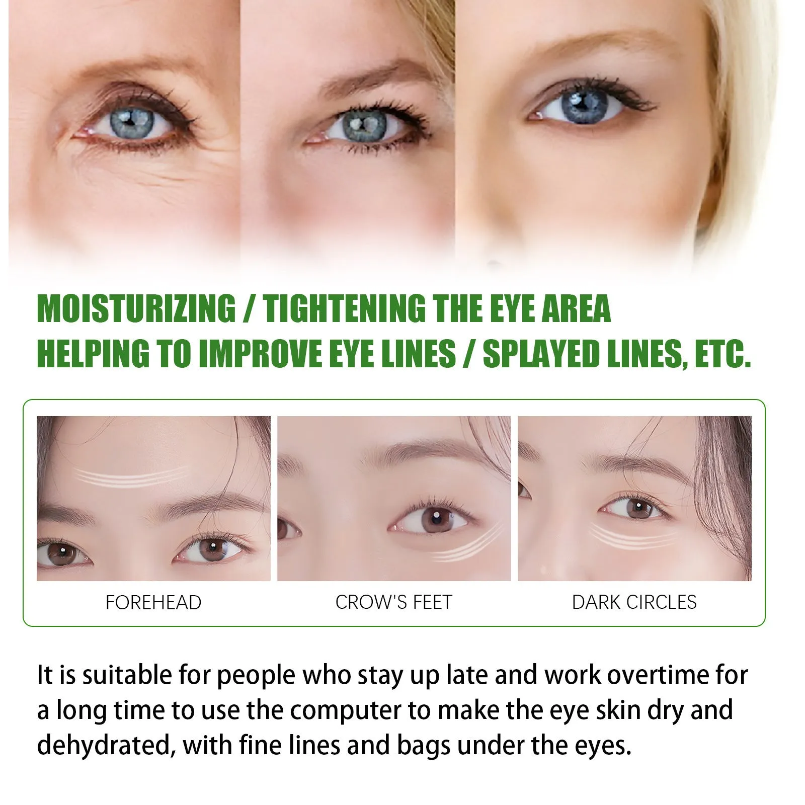 Seaweed Firming Eye Mask Fading Lifting Fine Lines Around Eyes