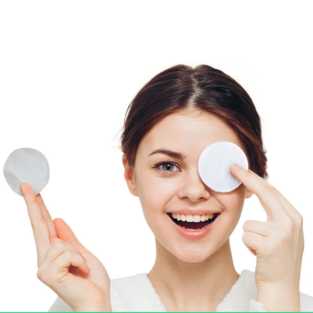 Set of 20Pcs Reusable Makeup Remover Pads Eco-Friendly Bamboo Cotton Pads White
