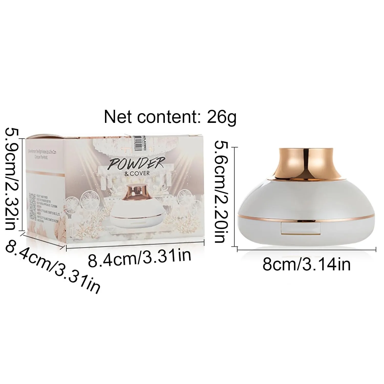 Setting Powder, Full, Sweatproof, Oil Control and Waterproof Coverage Pressed Powder, Shine Control Plant-Based Powder, Finishing Powder for Face (A)