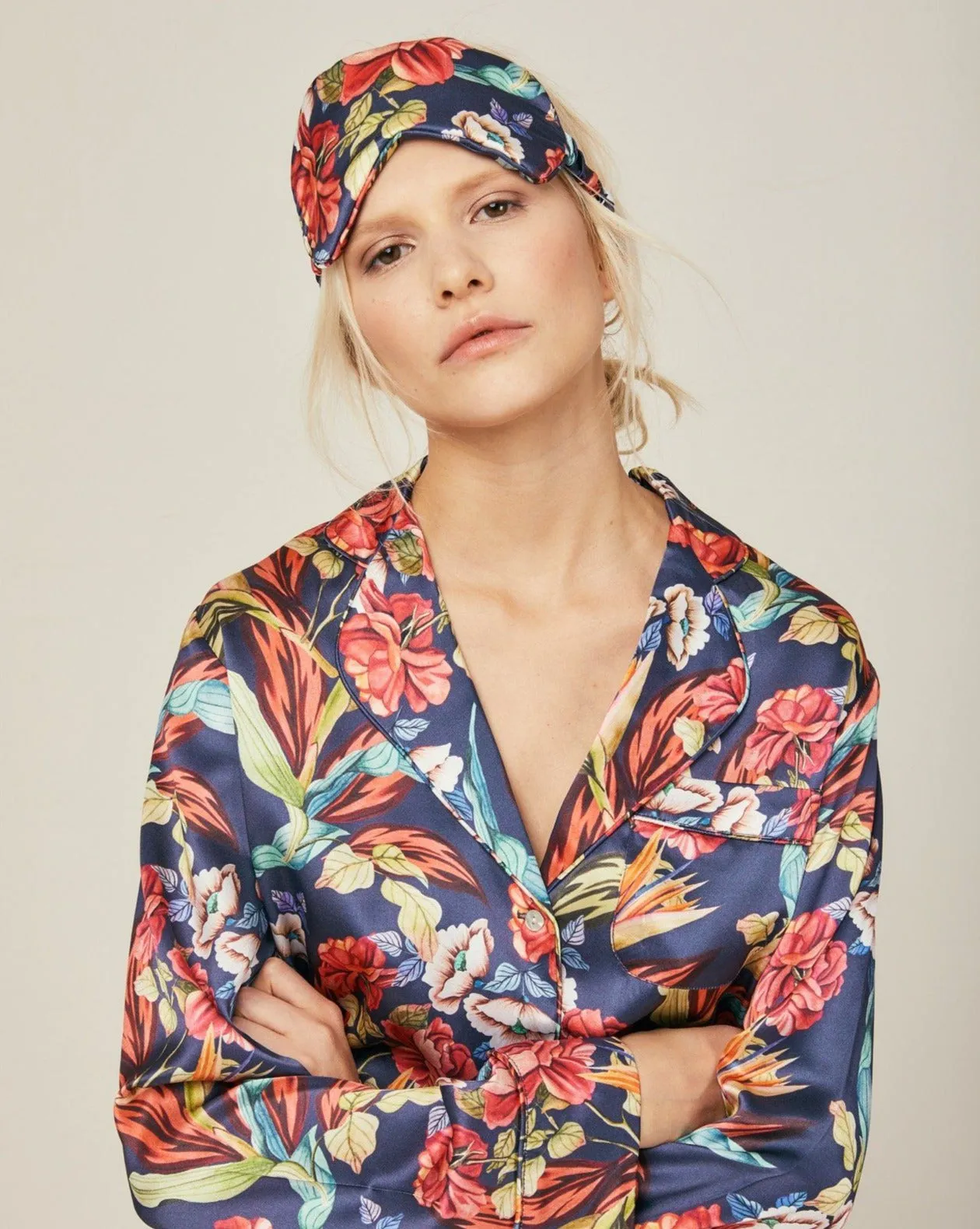 Silk Eye Mask - Urban Jungle