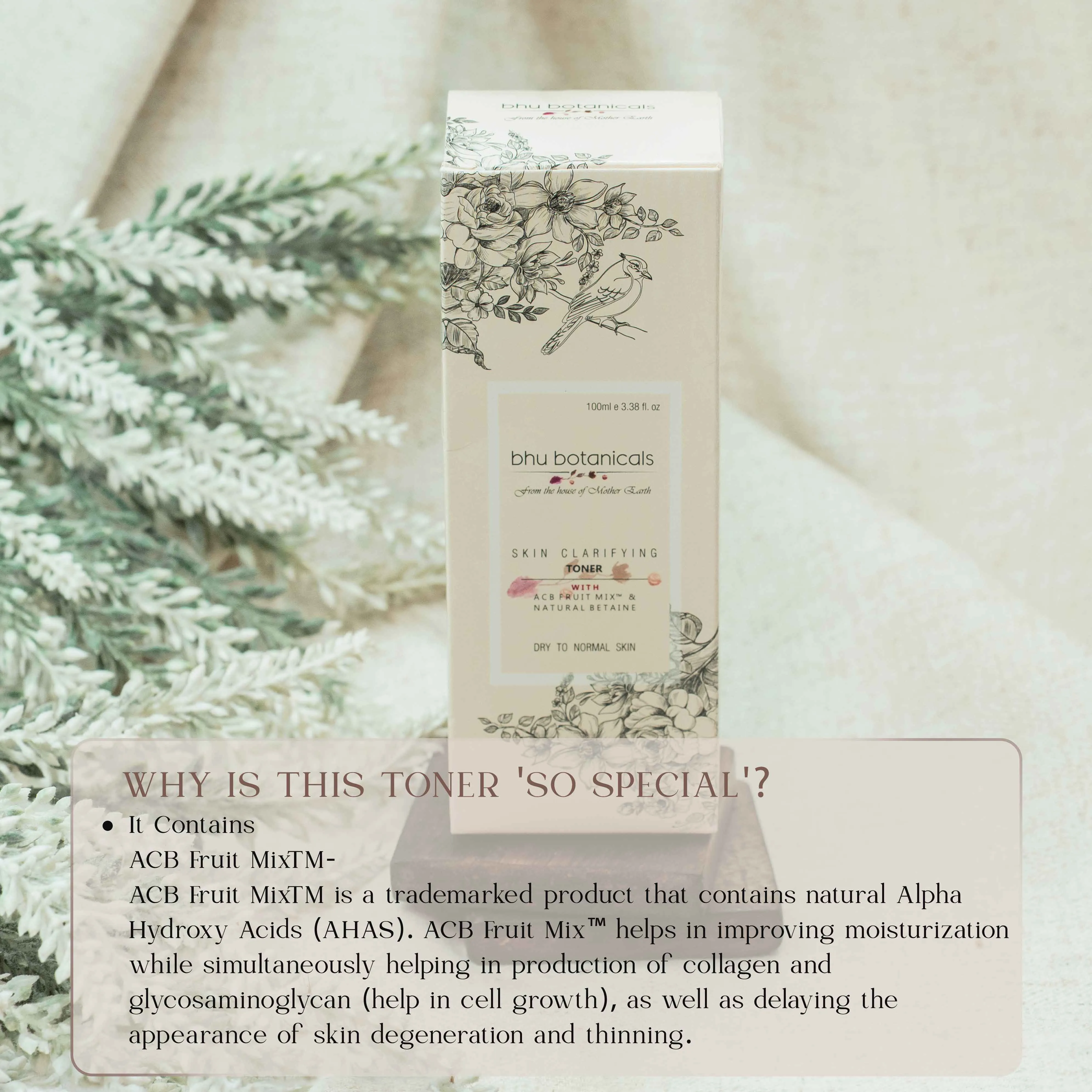 Skin Clarifying Toner - Dry to Normal Skin (With ACB Fruit Mix™ &  Natural Betaine) 100ml