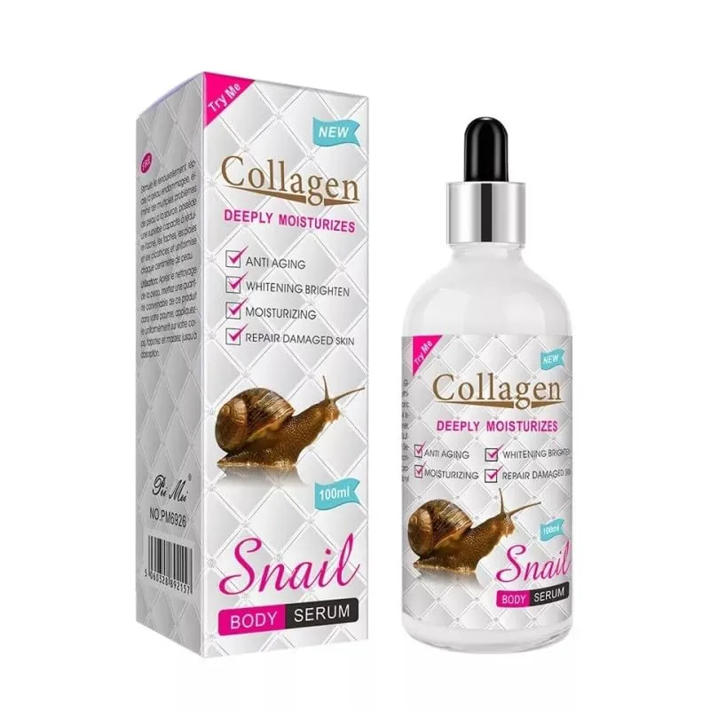 SNAIL COLLAGEN SERUM DEEPLY MOISTURIZES ANTI AGING WHITENING BRIGHTEN REPAIR DAMAGEN  (Pack of 2)