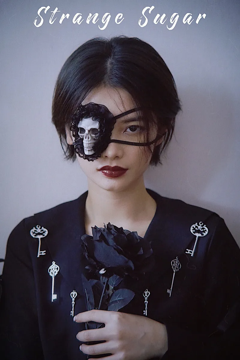 Strange Sugar~Gothic Lolita Halloween Skull Eye Mask