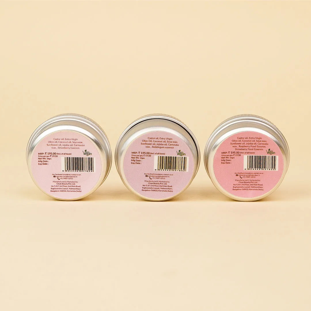 Strawberry, Bubble Gum & Berry Lip Balm Essentials
