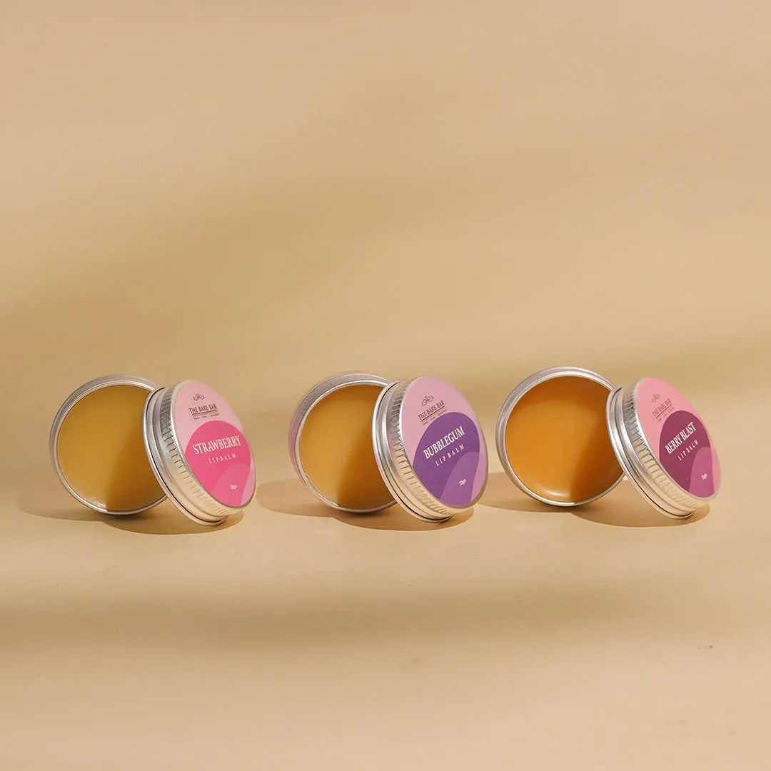 Strawberry, Bubble Gum & Berry Lip Balm Essentials