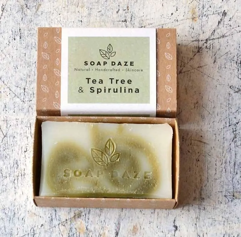 Tea Tree & Spirulina Large Natural Soap - Soap Daze
