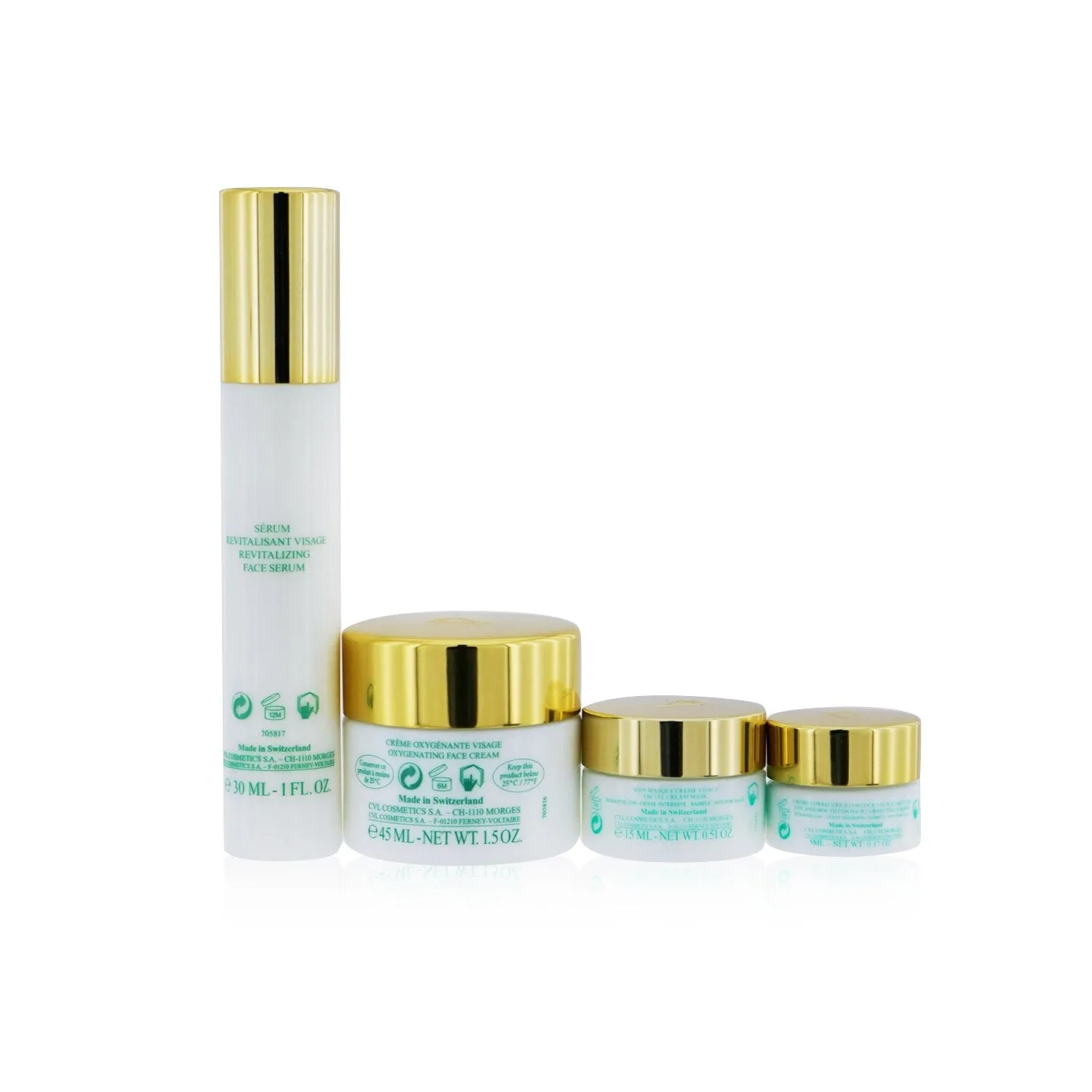 The Oxygen Symphony Set: Prime Renewing Pack 15ml   Prime B -Cellular 30ml   Prime Contour 5ml   Deto2x Cream 45ml