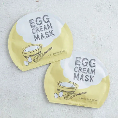 Too Cool For School Egg Cream Mask / Set of 2