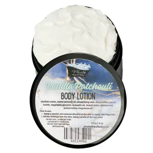 Vanilla Patchouli Organic Moisturizing Body Lotion Shea Cocoa Butter 4 oz