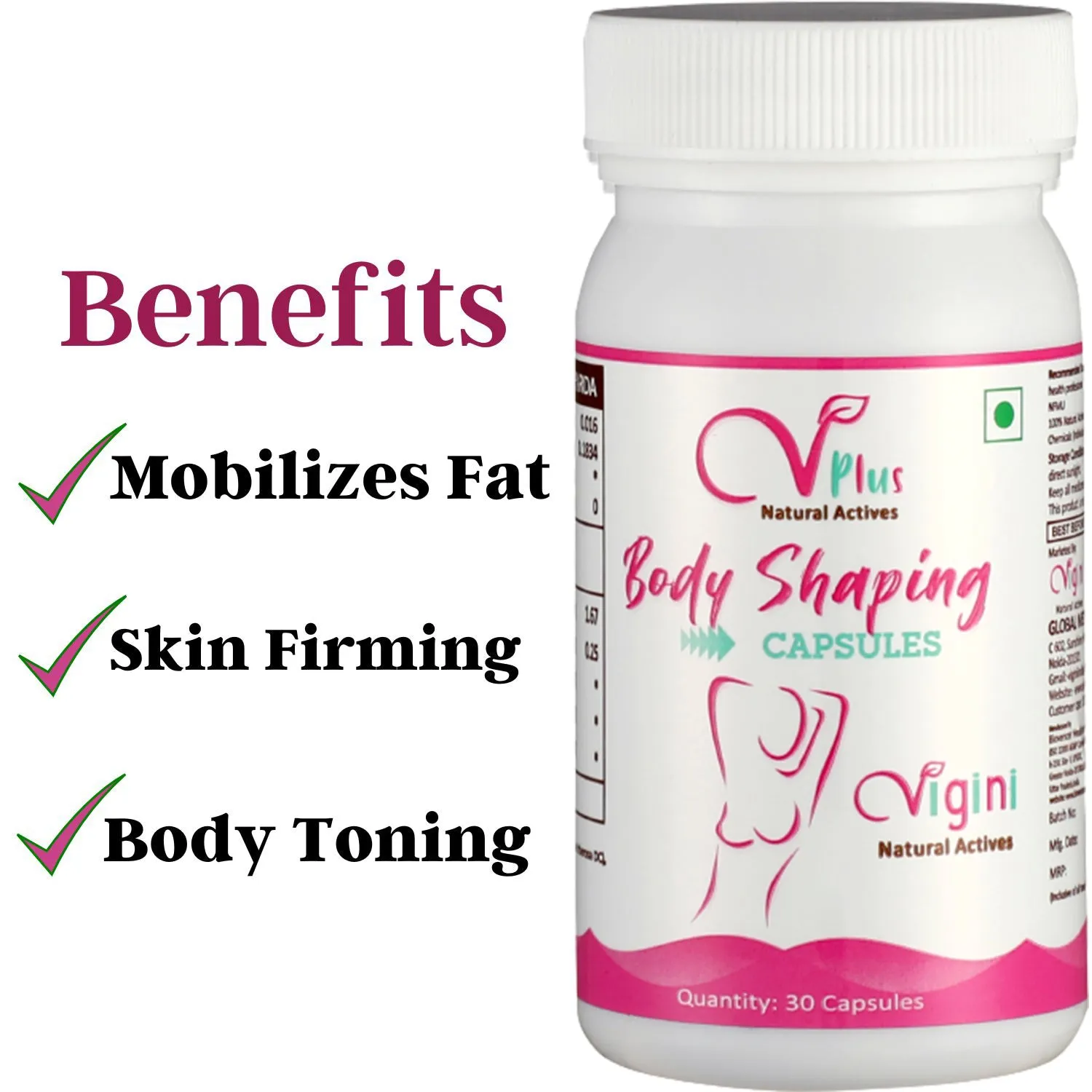 Vigini Breast Firming Bust Enlargement Tightening & Lifting Growth Increase Size Massage Cream With Capsule-100ml 30Caps