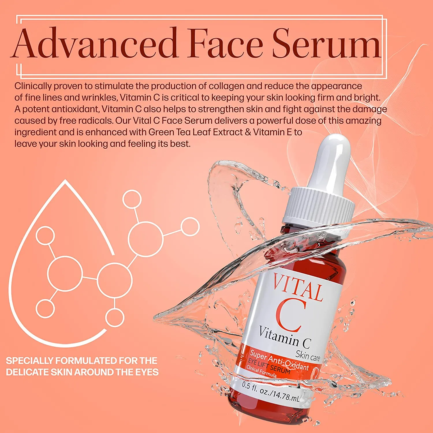 Vital-C Vitamin C Serum for Eyes, 0.5 oz