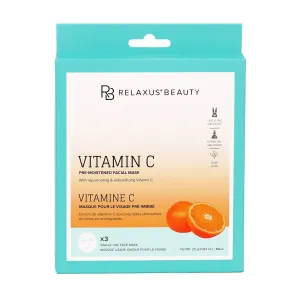 Vitamin C Face Masks (3-Pack) - Displayer of 12