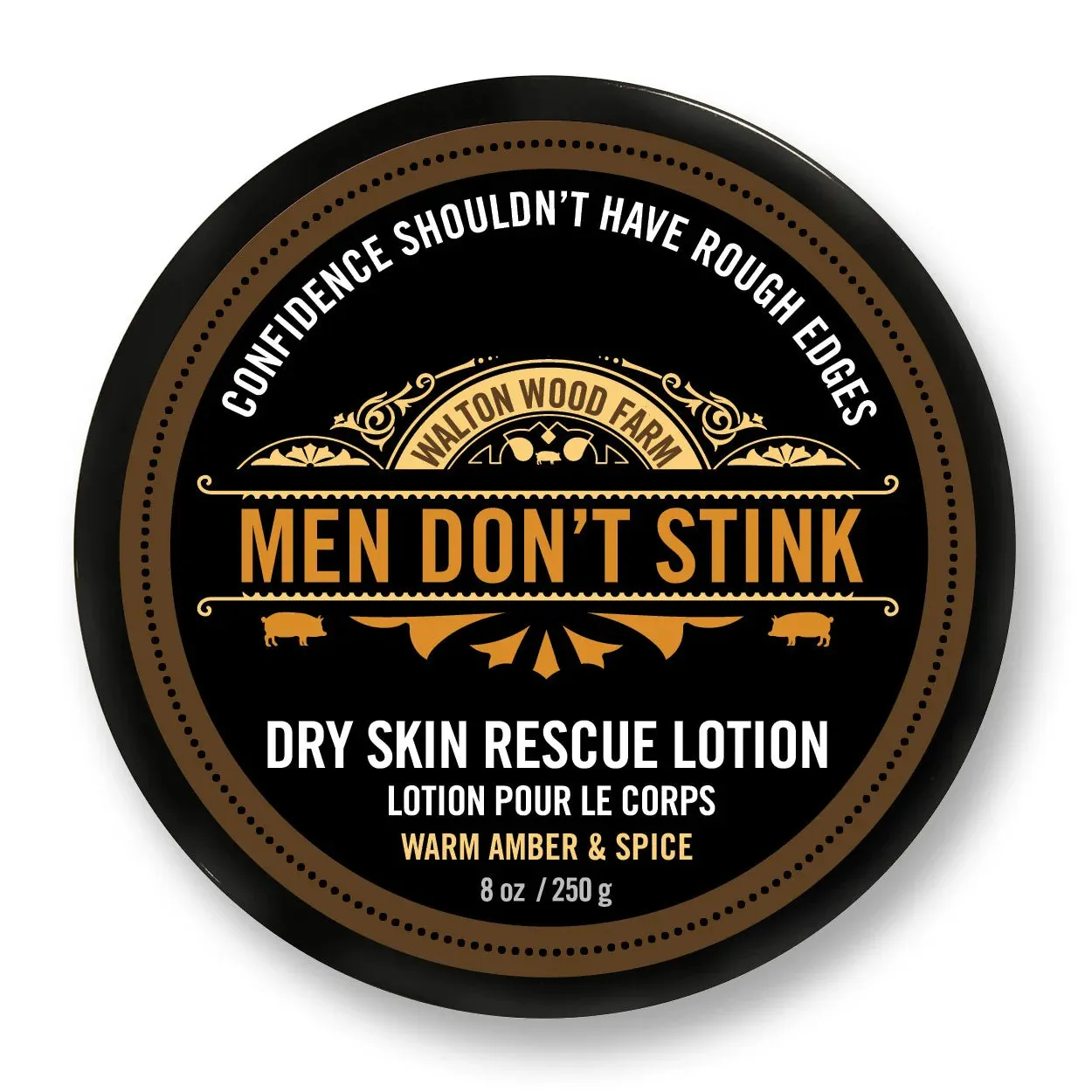 WALTON WOOD Men Don't Stink Dry Skin Rescue Lotion 8 oz