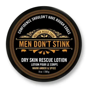 WALTON WOOD Men Don't Stink Dry Skin Rescue Lotion 8 oz