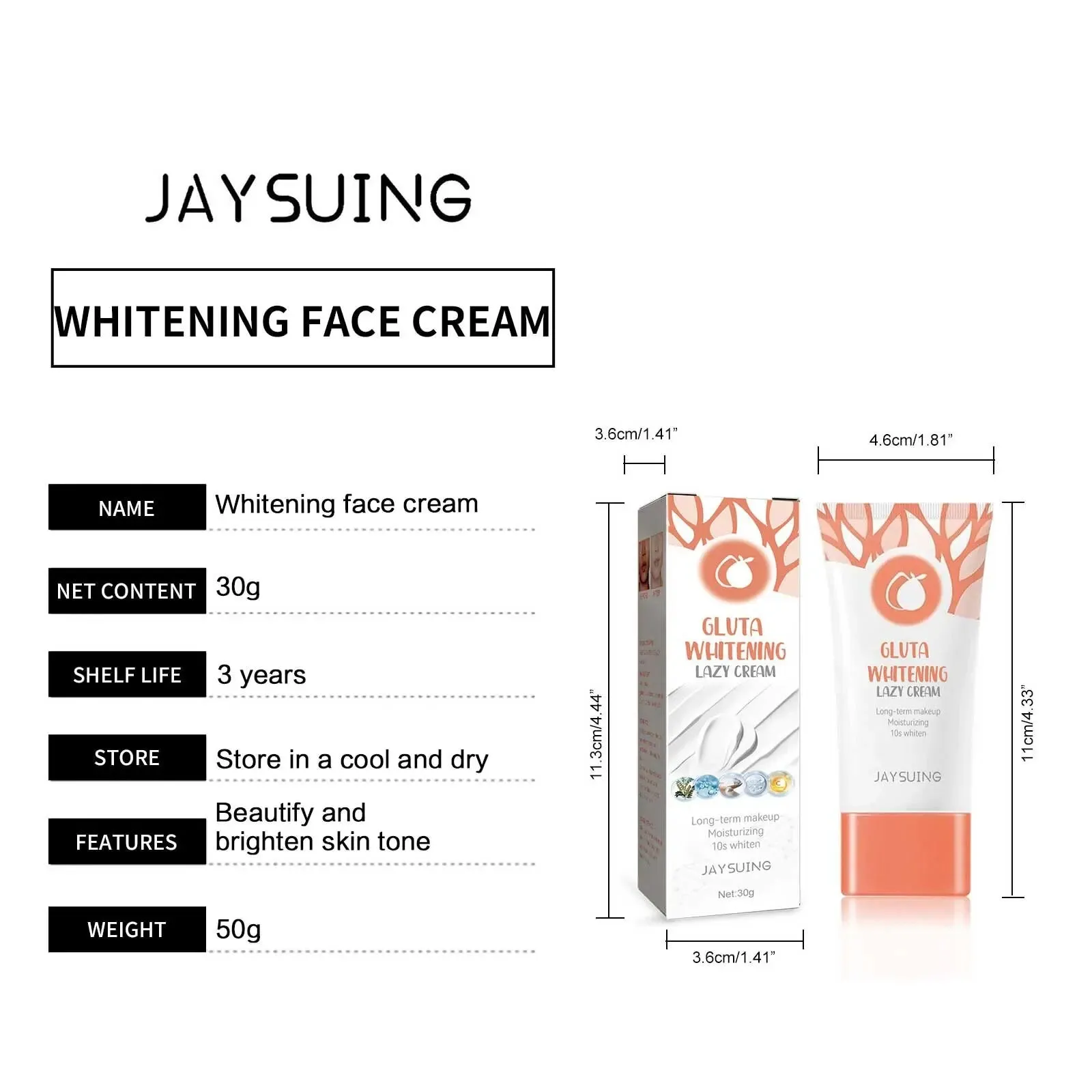 Whitening Lazy Cream - Skin Care, Face Lift, Repair, Firm Moisturizer, Brightening & Hydrating
