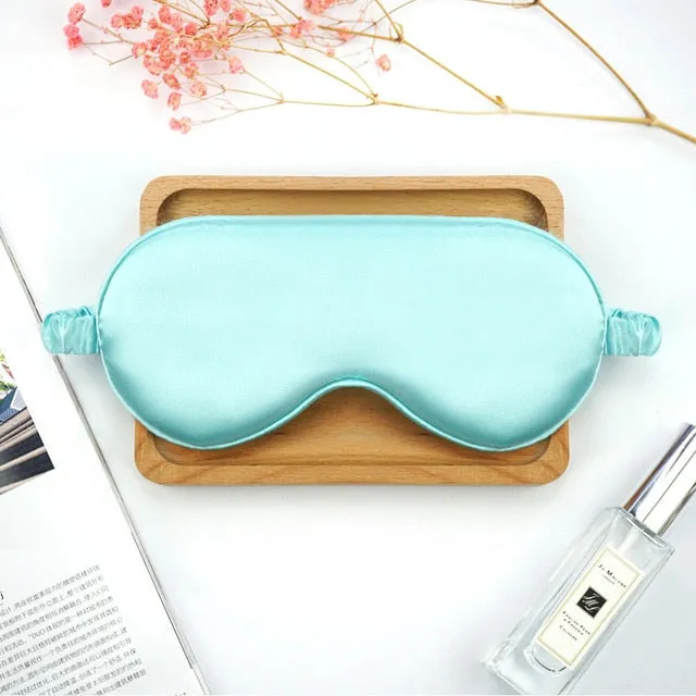 Women Imitated Silk Sleep Eye Mask Portable Travel Eyepatch Nap Eye Patch Rest Blindfold Eye Cover Sleeping Mask Night Eyeshade